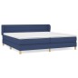 vidaXL Boxspringbett mit Matratze Blau 200x200 cm Stoff vidaXL Boxspringbett mit Matratze Blau 200x200 cm Stoff