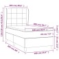 vidaXL Boxspringbett mit Matratze Blau 100x200 cm Stoff vidaXL Boxspringbett mit Matratze Blau 100x200 cm Stoff