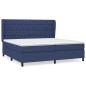vidaXL Boxspringbett mit Matratze Blau 200x200 cm Stoff vidaXL Boxspringbett mit Matratze Blau 200x200 cm Stoff