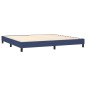 vidaXL Boxspringbett mit Matratze Blau 200x200 cm Stoff vidaXL Boxspringbett mit Matratze Blau 200x200 cm Stoff