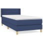 vidaXL Boxspringbett mit Matratze Blau 100x200 cm Stoff vidaXL Boxspringbett mit Matratze Blau 100x200 cm Stoff
