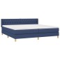 vidaXL Boxspringbett mit Matratze Blau 200x200 cm Stoff vidaXL Boxspringbett mit Matratze Blau 200x200 cm Stoff