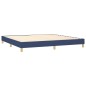 vidaXL Boxspringbett mit Matratze Blau 200x200 cm Stoff vidaXL Boxspringbett mit Matratze Blau 200x200 cm Stoff