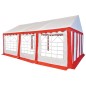 Gartenzelt PVC 4x6 m Rot und Weiß Gartenzelt PVC 4x6 m Rot und Weiß