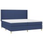 vidaXL Boxspringbett mit Matratze Blau 200x200 cm Stoff vidaXL Boxspringbett mit Matratze Blau 200x200 cm Stoff
