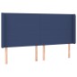vidaXL Boxspringbett mit Matratze Blau 200x200 cm Stoff vidaXL Boxspringbett mit Matratze Blau 200x200 cm Stoff