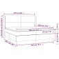vidaXL Boxspringbett mit Matratze Blau 200x200 cm Stoff vidaXL Boxspringbett mit Matratze Blau 200x200 cm Stoff