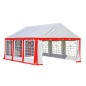 Gartenzelt PVC 4x6 m Rot und Weiß Gartenzelt PVC 4x6 m Rot und Weiß