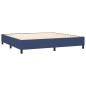 vidaXL Boxspringbett mit Matratze & LED Blau 200x200 cm Stoff vidaXL Boxspringbett mit Matratze & LED Blau 200x200 cm Stoff