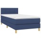 vidaXL Boxspringbett mit Matratze & LED Blau 100x200 cm Stoff vidaXL Boxspringbett mit Matratze & LED Blau 100x200 cm Stoff