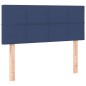 vidaXL Boxspringbett mit Matratze & LED Blau 100x200 cm Stoff vidaXL Boxspringbett mit Matratze & LED Blau 100x200 cm Stoff