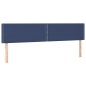 vidaXL Boxspringbett mit Matratze & LED Blau 200x200 cm Stoff vidaXL Boxspringbett mit Matratze & LED Blau 200x200 cm Stoff