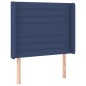 vidaXL Boxspringbett mit Matratze & LED Blau 100x200 cm Stoff vidaXL Boxspringbett mit Matratze & LED Blau 100x200 cm Stoff