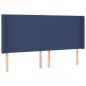 vidaXL Boxspringbett mit Matratze & LED Blau 200x200 cm Stoff vidaXL Boxspringbett mit Matratze & LED Blau 200x200 cm Stoff