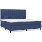 vidaXL Boxspringbett mit Matratze Blau 200x200 cm Stoff vidaXL Boxspringbett mit Matratze Blau 200x200 cm Stoff