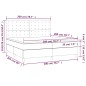 vidaXL Boxspringbett mit Matratze Blau 200x200 cm Stoff vidaXL Boxspringbett mit Matratze Blau 200x200 cm Stoff