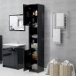 vidaXL Badezimmerschrank Hochglanz-Schwarz 30x30x183,5cm Holzwerkstoff vidaXL Badezimmerschrank Hochglanz-Schwarz 30x30x183,5cm Holzwerkstoff