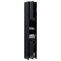 vidaXL Badezimmerschrank Hochglanz-Schwarz 30x30x183,5cm Holzwerkstoff vidaXL Badezimmerschrank Hochglanz-Schwarz 30x30x183,5cm Holzwerkstoff