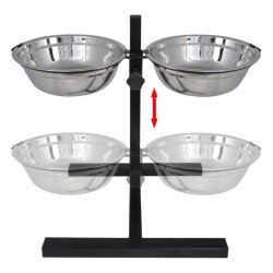 Futternapf Höhenverstellbar Napfständer, 2 x 1,6L