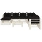 vidaXL 9-tlg. Garten-Lounge-Set Paletten mit Kissen in Schwarz Holz vidaXL 9-tlg. Garten-Lounge-Set Paletten mit Kissen in Schwarz Holz