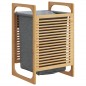vidaXL Wäschekorb mit Innentasche in Grau 32x30x36,5 cm Bambus vidaXL Wäschekorb mit Innentasche in Grau 32x30x36,5 cm Bambus