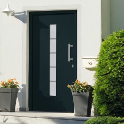 vidaXL Haustür Aluminium und PVC Anthrazit 100x200 cm 