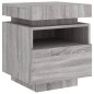 vidaXL Nachttische mit LED-Leuchten 2 Stk. Grau Sonoma 40x39x48,5 cm vidaXL Nachttische mit LED-Leuchten 2 Stk. Grau Sonoma 40x39x48,5 cm