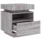 vidaXL Nachttische mit LED-Leuchten 2 Stk. Grau Sonoma 40x39x48,5 cm vidaXL Nachttische mit LED-Leuchten 2 Stk. Grau Sonoma 40x39x48,5 cm