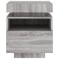 vidaXL Nachttische mit LED-Leuchten 2 Stk. Grau Sonoma 40x39x48,5 cm vidaXL Nachttische mit LED-Leuchten 2 Stk. Grau Sonoma 40x39x48,5 cm
