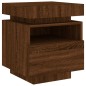 vidaXL Nachttische mit LED-Leuchten 2 Stk. Braun Eiche 40x39x48,5 cm vidaXL Nachttische mit LED-Leuchten 2 Stk. Braun Eiche 40x39x48,5 cm