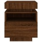 vidaXL Nachttische mit LED-Leuchten 2 Stk. Braun Eiche 40x39x48,5 cm vidaXL Nachttische mit LED-Leuchten 2 Stk. Braun Eiche 40x39x48,5 cm