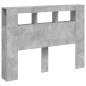 vidaXL LED-Kopfteil Betongrau 140x18,5x103,5 cm Holzwerkstoff