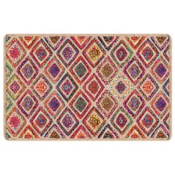 vidaXL Teppich Waschbar Mehrfarbig 190x300 cm Rutschfest