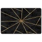 vidaXL Teppich Waschbar Schwarz und Golden 190x300 cm Rutschfest vidaXL Teppich Waschbar Schwarz und Golden 190x300 cm Rutschfest