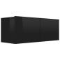 vidaXL TV-Schrank Hochglanz-Schwarz 80x30x30 cm Holzwerkstoff vidaXL TV-Schrank Hochglanz-Schwarz 80x30x30 cm Holzwerkstoff