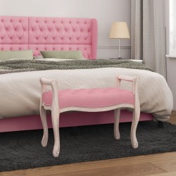 vidaXL Sitzbank Rosa 80x45x60 cm Samt