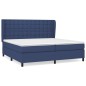 vidaXL Boxspringbett mit Matratze Blau 200x200 cm Stoff vidaXL Boxspringbett mit Matratze Blau 200x200 cm Stoff