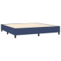 vidaXL Boxspringbett mit Matratze Blau 200x200 cm Stoff vidaXL Boxspringbett mit Matratze Blau 200x200 cm Stoff