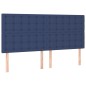 vidaXL Boxspringbett mit Matratze Blau 200x200 cm Stoff vidaXL Boxspringbett mit Matratze Blau 200x200 cm Stoff
