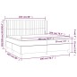 vidaXL Boxspringbett mit Matratze Blau 200x200 cm Stoff vidaXL Boxspringbett mit Matratze Blau 200x200 cm Stoff