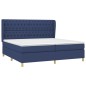 vidaXL Boxspringbett mit Matratze Blau 200x200 cm Stoff vidaXL Boxspringbett mit Matratze Blau 200x200 cm Stoff