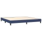 vidaXL Boxspringbett mit Matratze & LED Blau 200x200 cm Stoff vidaXL Boxspringbett mit Matratze & LED Blau 200x200 cm Stoff