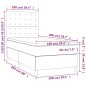vidaXL Boxspringbett mit Matratze & LED Blau 100x200 cm Stoff vidaXL Boxspringbett mit Matratze & LED Blau 100x200 cm Stoff