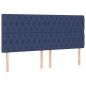 vidaXL Boxspringbett mit Matratze & LED Blau 200x200 cm Stoff vidaXL Boxspringbett mit Matratze & LED Blau 200x200 cm Stoff