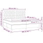 vidaXL Boxspringbett mit Matratze & LED Blau 200x200 cm Stoff vidaXL Boxspringbett mit Matratze & LED Blau 200x200 cm Stoff