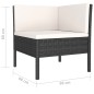 vidaXL 10-tlg. Garten-Lounge-Set mit Auflagen Poly Rattan Schwarz vidaXL 10-tlg. Garten-Lounge-Set mit Auflagen Poly Rattan Schwarz