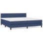 vidaXL Boxspringbett mit Matratze Blau 200x200 cm Stoff vidaXL Boxspringbett mit Matratze Blau 200x200 cm Stoff