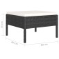 vidaXL 10-tlg. Garten-Lounge-Set mit Auflagen Poly Rattan Schwarz vidaXL 10-tlg. Garten-Lounge-Set mit Auflagen Poly Rattan Schwarz