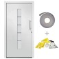 Haustür Aluminium und PVC Weiß 100x210 cm Haustür Aluminium und PVC Weiß 100x210 cm