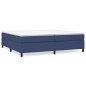 vidaXL Boxspringbett mit Matratze Blau 200x200 cm Stoff vidaXL Boxspringbett mit Matratze Blau 200x200 cm Stoff